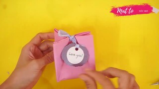 Cách làm hộp quà bằng giấy cực dễ - Cách Gấp Hộp Quà đơn giản Gấp giấy Origami -hộp bằng giấy a4