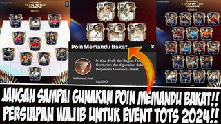 JANGAN GUNAKAN POINT MEMANDU BAKAT!!! PERSIAPAN WAJIB TOTS & BOCORAN HADIAH LOGIN EASPORT FC MOBILE