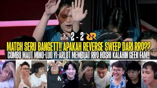 MATCH SERU!! COMBO MAUT RRQ HOSHI NGERI BANGET!! REAKSI STREAMER GEEK FAM 2-2 RRQ HOSHI MPL ID S13!!