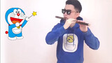 Playing "Doraemon" theme with bamboo flute. Childhood nostalgia!