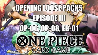 GRAIL ZORO PULL! One Piece Opening Loose Packs III: OP-06, OP-08, EB-01 (FIL/TAG)