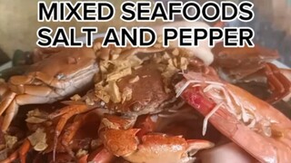 Mix seafoods salt and pepper #snack #eat #dinner #lunch #seafoods #pilipinodish #pilipinofood #chef