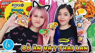 Ăn Tất Cả Đồ Ăn Vặt Thái Lan - Mì Trộn Trứng Kẹo Dẻo I Linh Vyy Official