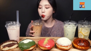 Mukbang bánh ngọt và trà sữa #anngon