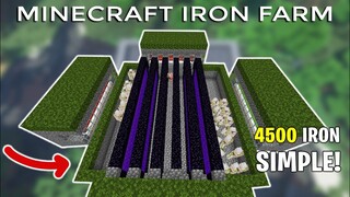 New Simple and Efficient Minecraft Bedrock Iron Farm 1.18