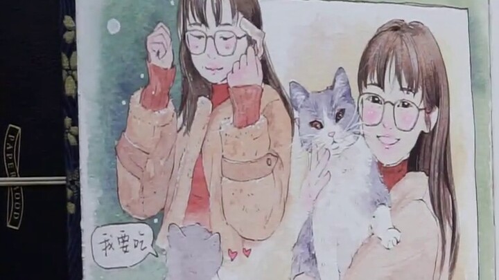 【Oktober】Buku Cat Air vol.13-11 yang dilukis dengan tangan/buku catatan yang dilukis dengan tangan d