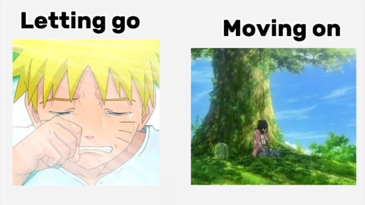 what's the difference between letting go and moving on