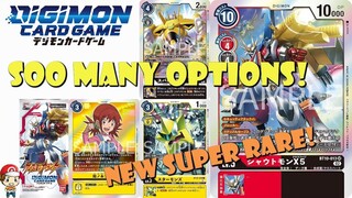 Shoutmon is Back With a LOT of Tricks! New Super Rare Digimon! 10 New Cards! (Digimon TCG News )