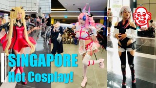 Virtual Walking Tour: Many Sexy Cute Cosplay Girls! The Anime Festival Asia at Suntec City SINGAPORE