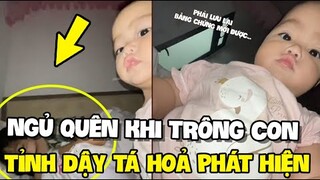 Ngủ quên khi trông con người mẹ tỉnh dậy CHẤN ĐỘNG kiểm tra điện thoại | TIN GIẢI TRÍ