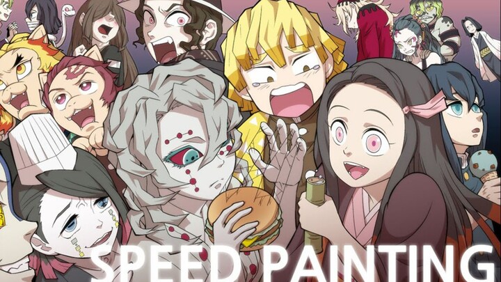 Demon Slayer Diner Thumbnail Speed Painting