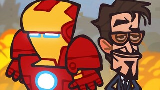 《钢铁侠》四分钟浓缩恶搞小动画，超级英雄的辛酸奋斗史！