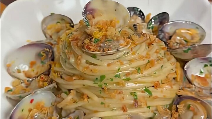 Mì spaghetti sốt ngao trắng 🇮🇹