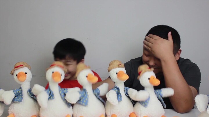 A father and son were curious whether ten mimicking ducks could say "Come here, duck" at the same ti