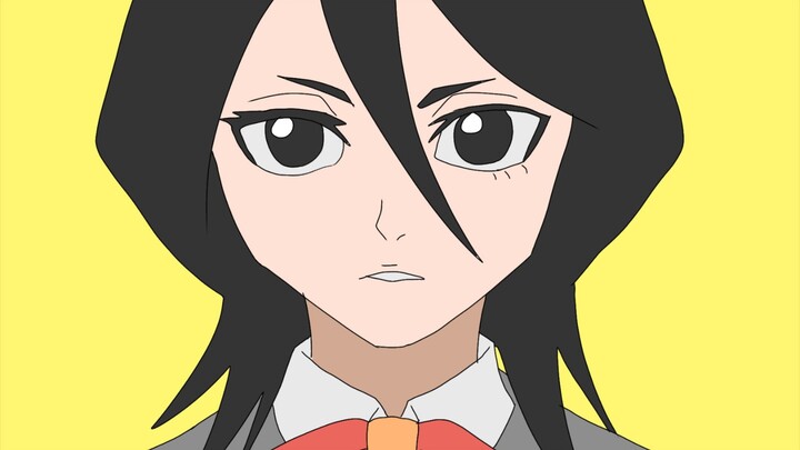 Menggambar Rukia yg sedang kagum terhadap Ichigo karena kebaikan hatinya