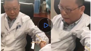 The male doctor gave the injection and was afraid that he would be reprimanded if he wanted to switc