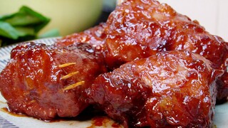 Food making- Honey-stewed BBQ pork- (electric cooker)