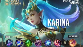 BUILD KARINA TERBARU GAMEPLAY HERO KARINA MOBILE LEGENDS