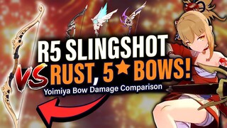 INSANE F2P Value! C0 Yoimiya SLINGSHOT vs RUST, Harp, Pulse! Damage Test Comparison | Genshin Impact