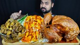SPICY WHOLE CHICKEN CURRY, MUTTON BOTI CURRY, FRIED EGGS, SALAD, RICE MUKBANG ASMR EATING SHOW ||