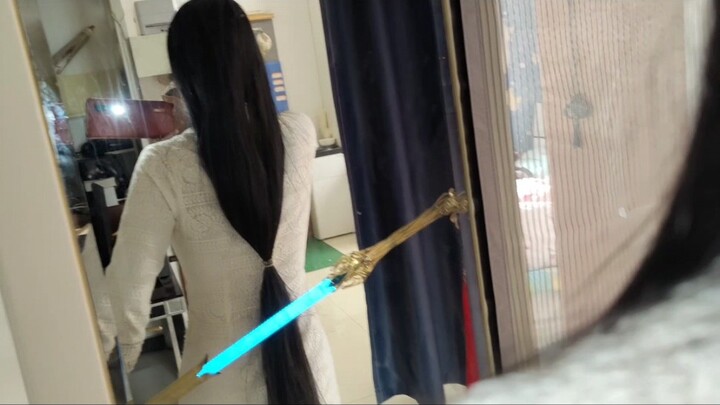 The handmade long sword of Zan Niang has been upgraded again~This time the scabbard has also been up