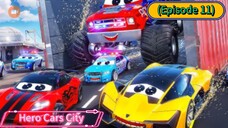 Hero Cars City (Episode 11) The Cops Monster Trucks