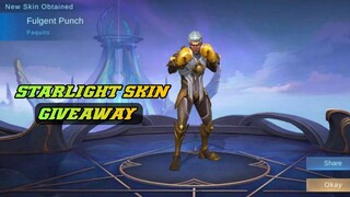 GIVING AWAY PAQUITO FULGENT PUNCH STARLIGHT SKIN || MOBILE LEGENDS || MLBB