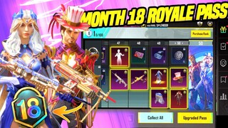 😍 MONTH 18 ROYALE PASS 1 TO 50 Rewards | New Wolf Companion | Deston Vector & UMP45 X-MAS Upgrade !