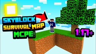 How to Download SkyBlock Survival Map For MCPE 1.17+ | Simple Skyblock Map For Minecraft PE