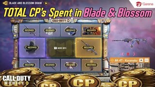 *NEW* TOTAL CP's SPENT in Blade & Blossom Draw (Garena) | COD MOBILE