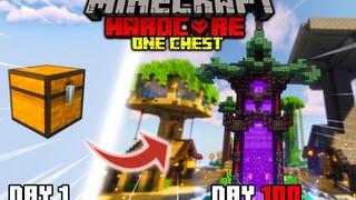 จะรอดไหม!! ถ้าผมต้องมาเอาชีวิตรอด 100 วัน ใน Minecraft Hardcore ONE CHEST!!