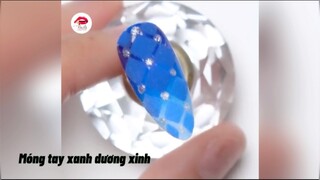 Móng tay xanh dương xinh đẹp