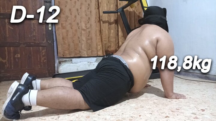 Hari Ke 12 - Olahraga Efektif Lari Kombinasi Push Up!!!