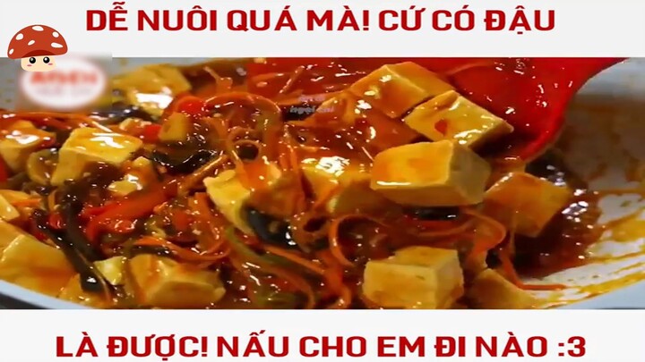 Tớ dễ nuôi lắm ^^ cứ có đậu, đậu phụ là được :3#doanngon#reviewfood