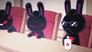The rabbit has a strong aura and will start a fight if they disagree with each other#那年那兔那些事#国漫