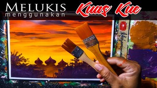 Melukis Sunset Menggunakan Kuas Kue