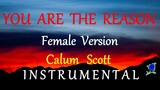 You Are The Reason  Calum Scott  Female key  Karaoke Version
