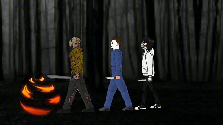 PENNYWISE, MICHAEL MYERS, JASON VOORHS, LEATHER FACE, FREDDY KRUEGER, JEFF THE KILLER VS HUGGY WUGGY