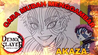 cara mudah menggambar anime demon slayer