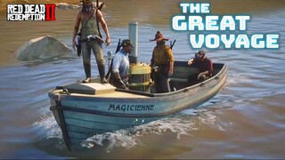 Taking A Boat Off the Largest Waterfall - Red Dead Online