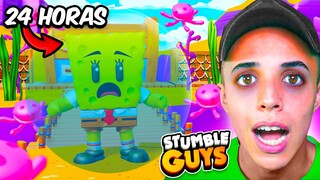 ¡24 HORAS JUGANDO con BOB ESPONJA en STUMBLE GUYS! 😴