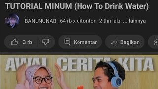 cara minum pake gelas gimana sih?