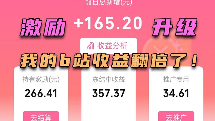 تضاعفت أرباحي على موقع Bilibili، كم تدر الترقية إلى محفزات الإنشاء من المال؟