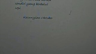 Hai Oktober, masih sendiri:)