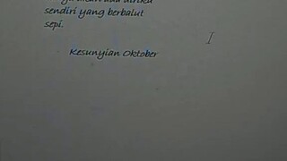 Hai Oktober, masih sendiri:)