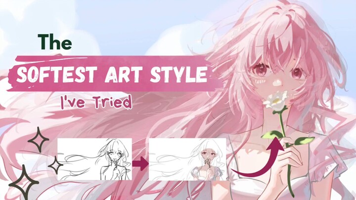 Drawing cute characters in new art style | speed paint