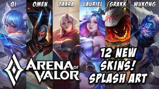 12 UPCOMING SKINS (QI, WUKONG, TAARA, LAURIEL & MORE ) | Arena of Valor | AoV | RoV | LiênQuânMobile