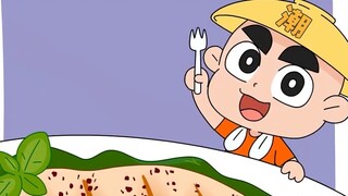 [Animasi Food Boy No. 4] Bosan makan dada ayam? Mengapa tidak mencoba steak ikannya juga~