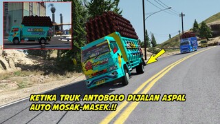 TRUK ANTOBOLO MENGGILA DI ASPAL, OTW PABRIK