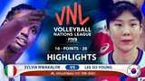 Sylvia Nwakalor vs Lee So-young | Italy vs Korea | VNL 2021 (HD)